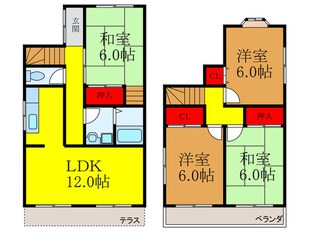 虎谷貸家の物件間取画像